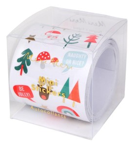 Naklejki na rolce 500 sztuk BOŻE NARODZENIE