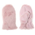 Rękawiczki futrzane TEDDY DUSKY PINK