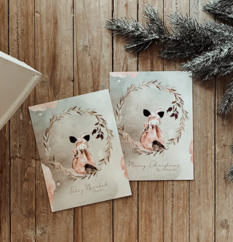 Akwarelowa kartka WISH KEEPER CHRISTMAS FEELINGS