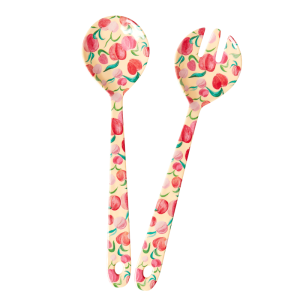 Zestaw melaminowych łyżek do sałatek PEACH RICE 