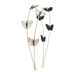 Podwójna opaska do włosów PASTEL BUTTERFLIES