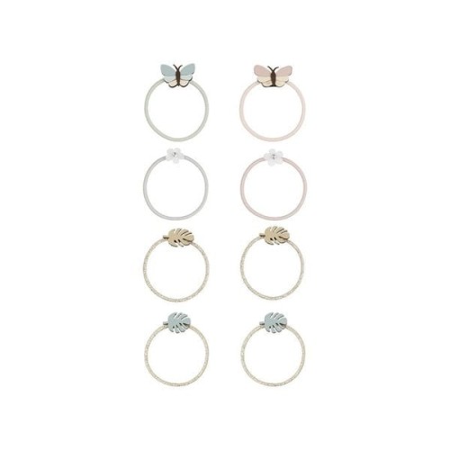 Zestaw elastycznych gumek do włosów PASTEL BUTTERFLIES