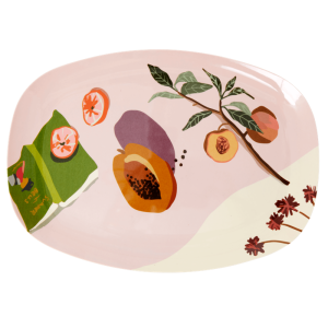 Duży talerz do serwowania z melaminy AUSTRALIAN SUMMER 30 x 22 cm 