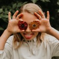 Skórzana spinka ZAZA SUNFLOWER Donsje