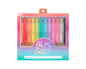 Mechaniczne długopisy brokatowe OH MY GLITTER 12 sztuk