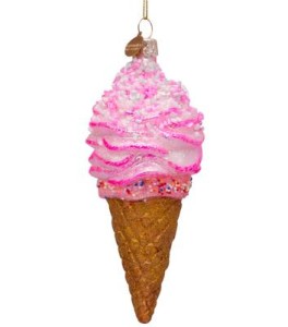 Dekoracja choinkowa PINK ICE CREAM 15 cm Vondels 