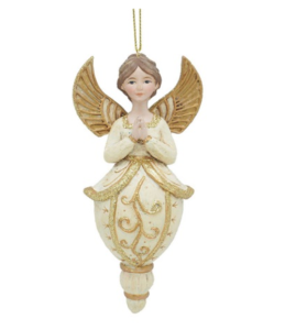 Dekoracja choinkowa 13,5 x 6,5 cm ANGEL Meander 