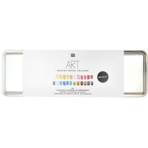 Zestaw farb akwarelowych ART PROFFESIONAL METALLIC COLOURS 24 szt