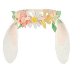 Opaska z uszami królika i wiankiem Meri Meri 