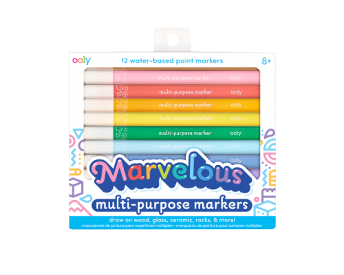 Flamastry olejowe do różnych powierzchni MARVELOUS 12 SZT