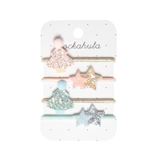 Zestaw gumek elastycznych PASTEL CHRISTMAS TREE