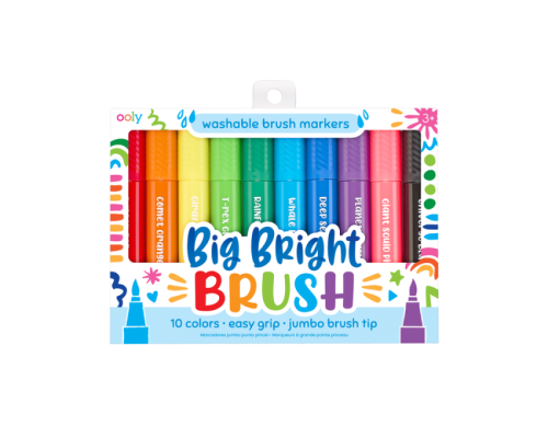 Flamastry pędzelkowe BIG BRIGHT BRUSH 10 szt