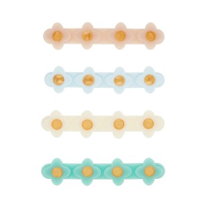 Spinki emaliowane FLOWER POWER PASTEL