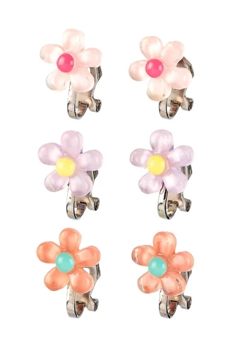 Zestaw kolczyków klipsów FLOWER DAISY SOUZA