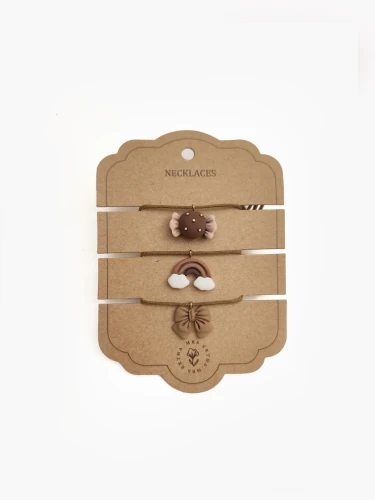 Zestaw naszyjników na rzemyku Mrs Ertha