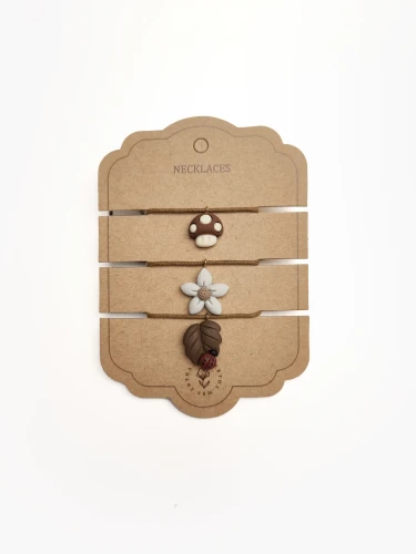 Zestaw naszyjnik na rzemyku FLOWER LEAF Mrs Ertha