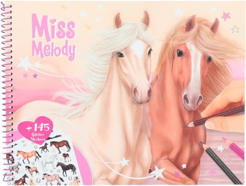 Zestaw kreatywny MISS MELODY HORSE z 145 naklejkami