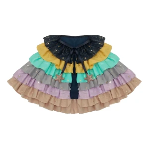 Peleryna RAINBOW RUFFLE ROCK CAPE