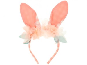 Opaska uszy króliczka z kwiatkami Meri Meri
