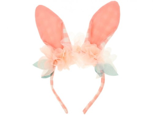 Opaska uszy króliczka z kwiatkami Meri Meri