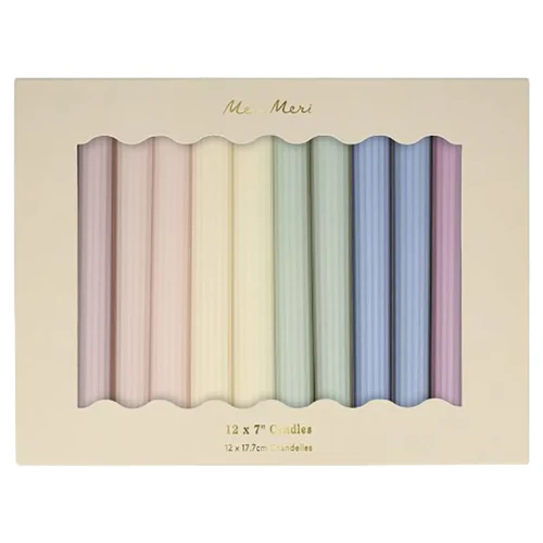 Zestaw 12 świec pastelowych 17 cm Meri Meri