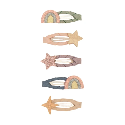 Zestaw RAINBOW &amp; STAR MINI CLIPS Mimi &amp; Lula