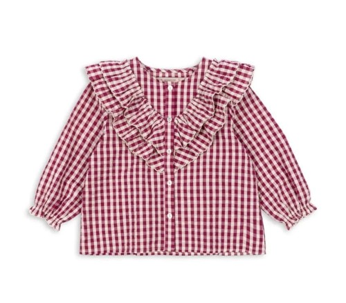 Bluzka KIM FRILL CHECK 2-10 Y Konges Slojd