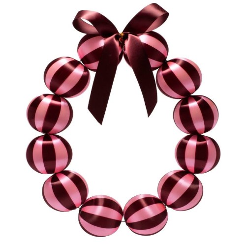 Ozdobny wieniec BURGUNDY/PINK 26,5 cm Vondels