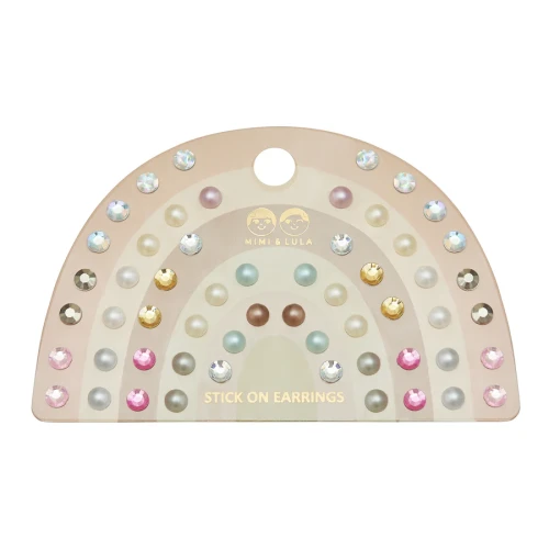 Zestaw samoprzylepnych kolczyków PINK GEM Mimi &amp; Lula