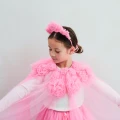 Tiulowa peleryna PINK RUFFLE CAPE Mimi &amp; Lula