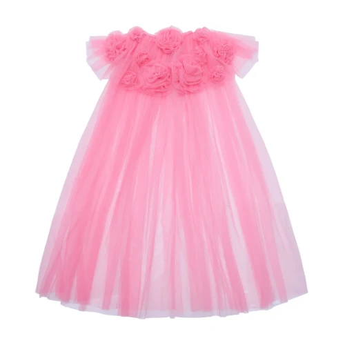 Tiulowa peleryna PINK RUFFLE CAPE Mimi &amp; Lula