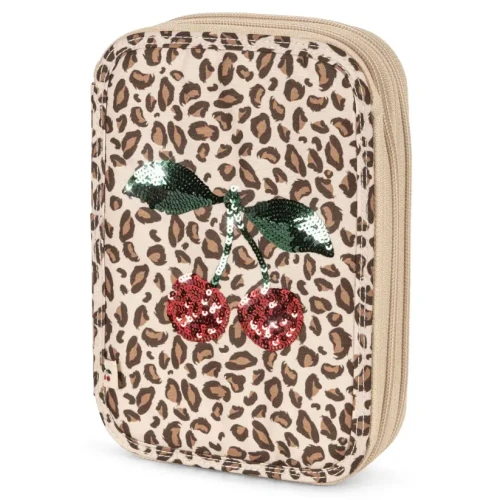 Dwukomorowy piórnik z wyposażeniem LEO Konges Slojd