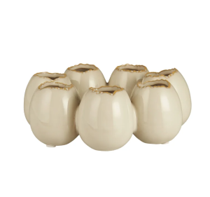 Ceramiczny wazon - wieniec z jajeczek CREAM Ib Laursen