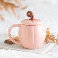 Kubek ceramiczny z pokrywką PINK CURLY PUMPKIN 400 ml