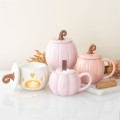Kubek ceramiczny z pokrywką PINK CURLY PUMPKIN 400 ml