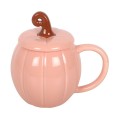 Kubek ceramiczny z pokrywką PINK CURLY PUMPKIN 400 ml