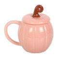 Kubek ceramiczny z pokrywką PINK CURLY PUMPKIN 400 ml