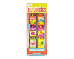 Pachnące gumki do ścierania duże SOKI OWOCOWE 6 szt