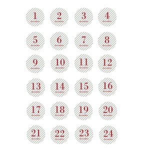 Naklejki do kalendarza adwentowego Bloomingville