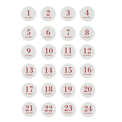 Naklejki do kalendarza adwentowego