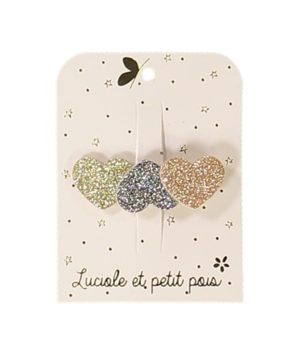 Potrójna spinka brokatowa