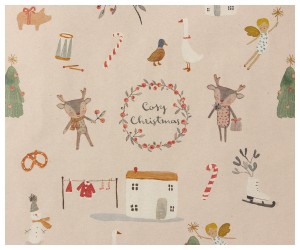 Dekoracyjny papier rolka beige 10 m Maileg 