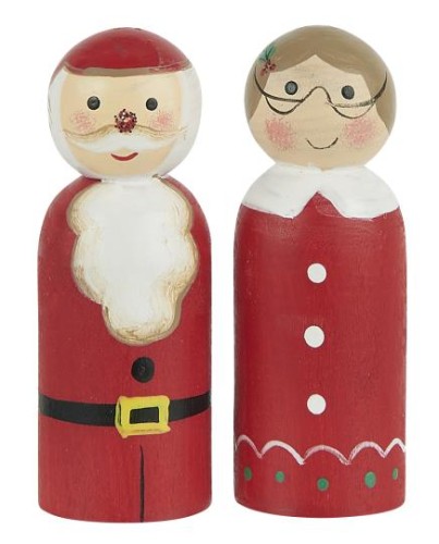 Drewniane figurki Santa &amp; Misses Claus Ib Laursen