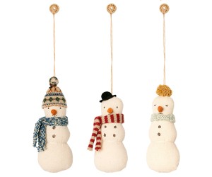 Dekoracje bożonarodzeniowe 3 szt SNOWMANS Maileg 