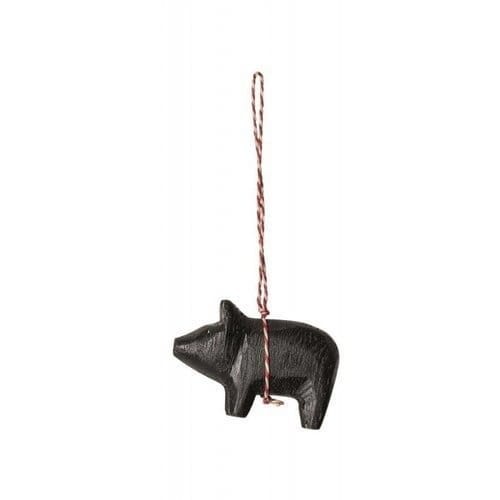 Dekoracja choinkowa WOODEN PIG