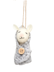 Dekoracja choinkowa MICE GREY