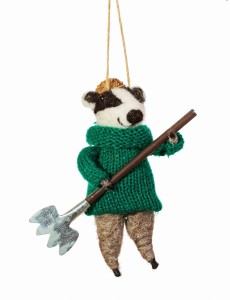 Dekoracja choinkowa WOODLAND BADGER