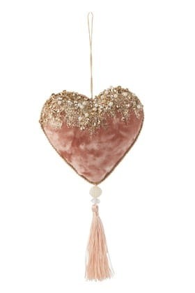 Zawieszka choinkowa DUSTY ROSE VELVET 21 cm