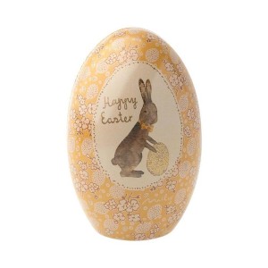 KONIEC KOLEKCJI ! Metalowa puszka 13,5 cm EASTER EGG YELLOW 