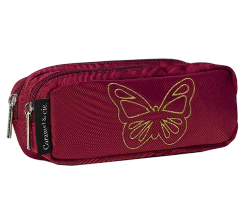 Piórnik dwukomorowy PAPILLON RUBIS Caramel &amp; Cie
